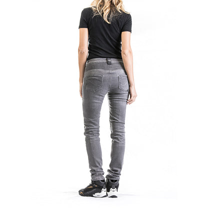 Cathelyn - Women's Motorcycle Riding Jeans (Light Grey)