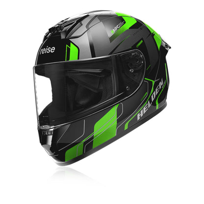 Reise Helden Green/Black Helmet – ReiseMoto Reise Helden Green/Black Helmet – ReiseMoto