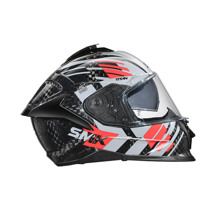 Titan Carbon T-Race GL263 - Motorcycle Riding Helmet (Black)