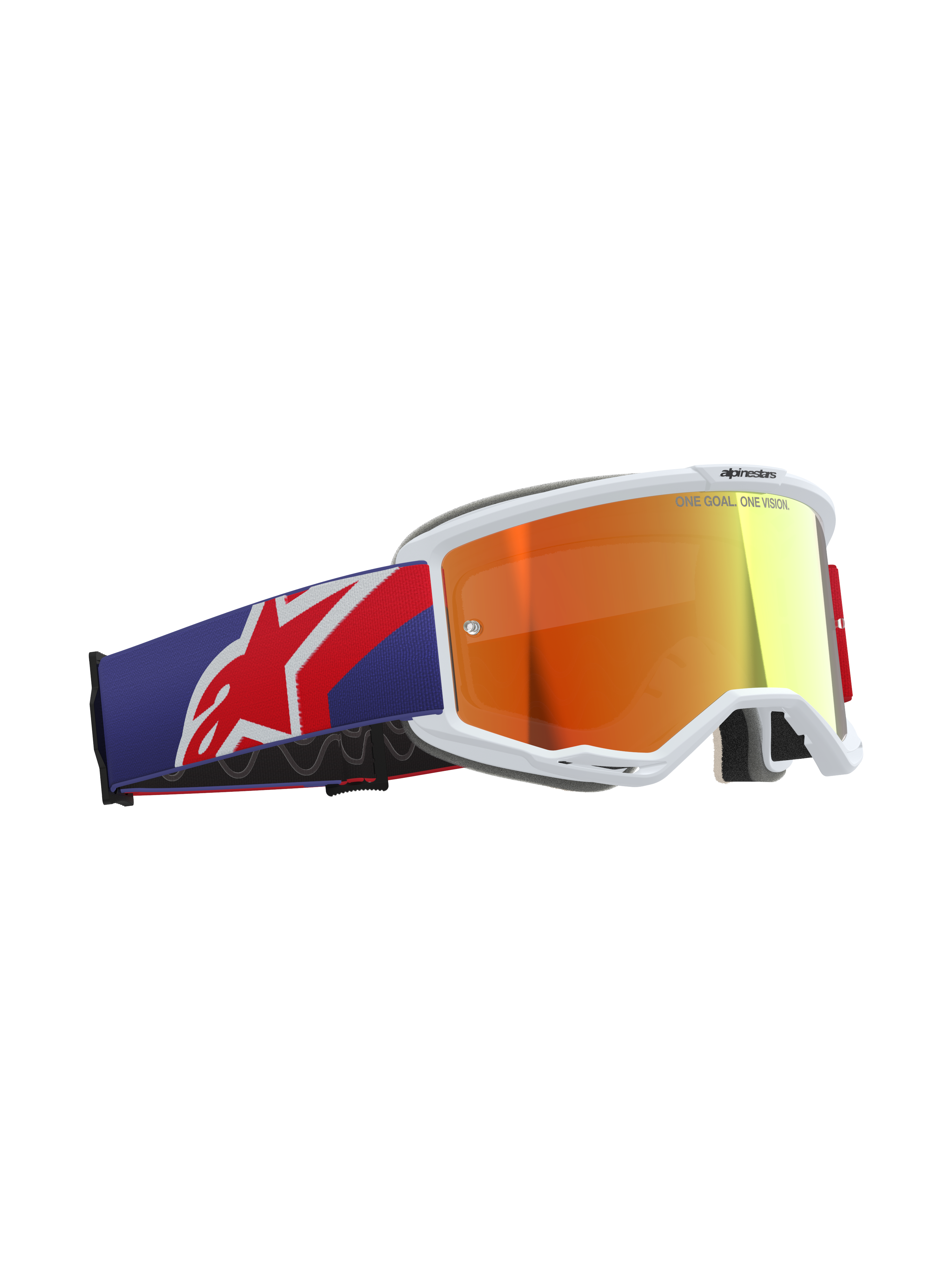 Vision 5 Corp Goggle - Red Purple Mirror Red
