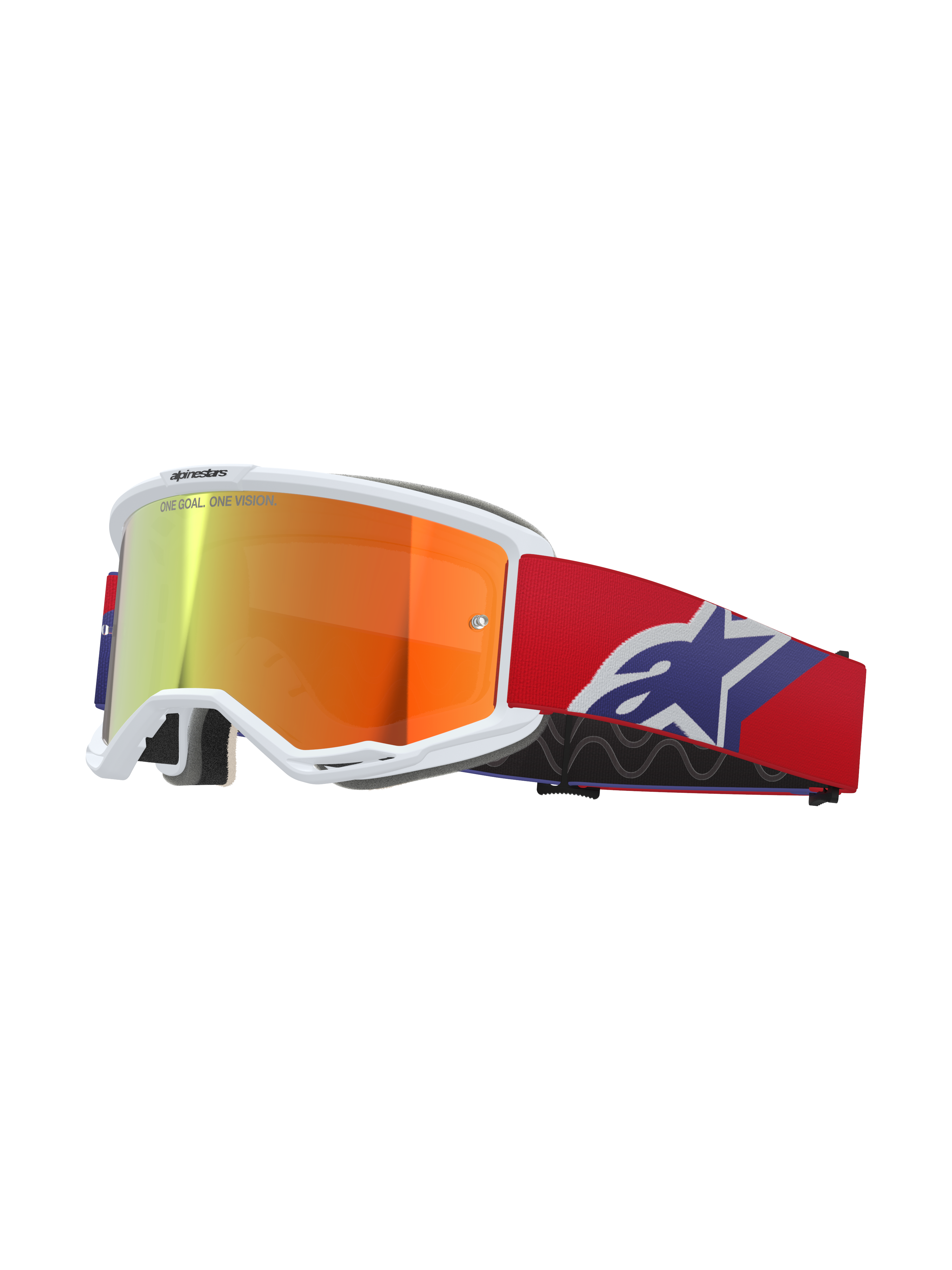 Vision 5 Corp Goggle - Red Purple Mirror Red