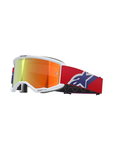 Vision 5 Corp Goggle - Red Purple Mirror Red