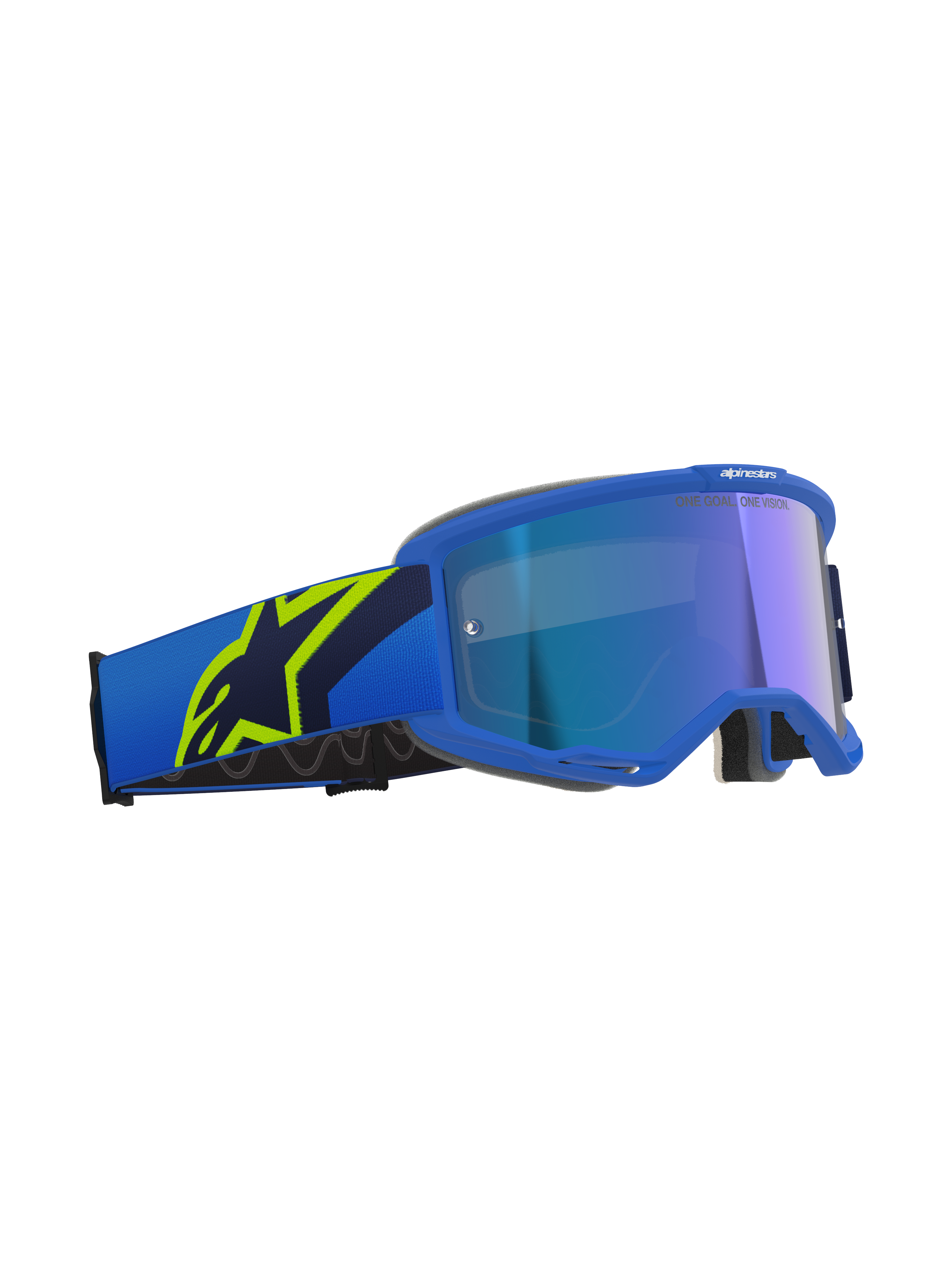 Vision 5 Corp Goggle - Blue Yellow Fluo Mirror Blue