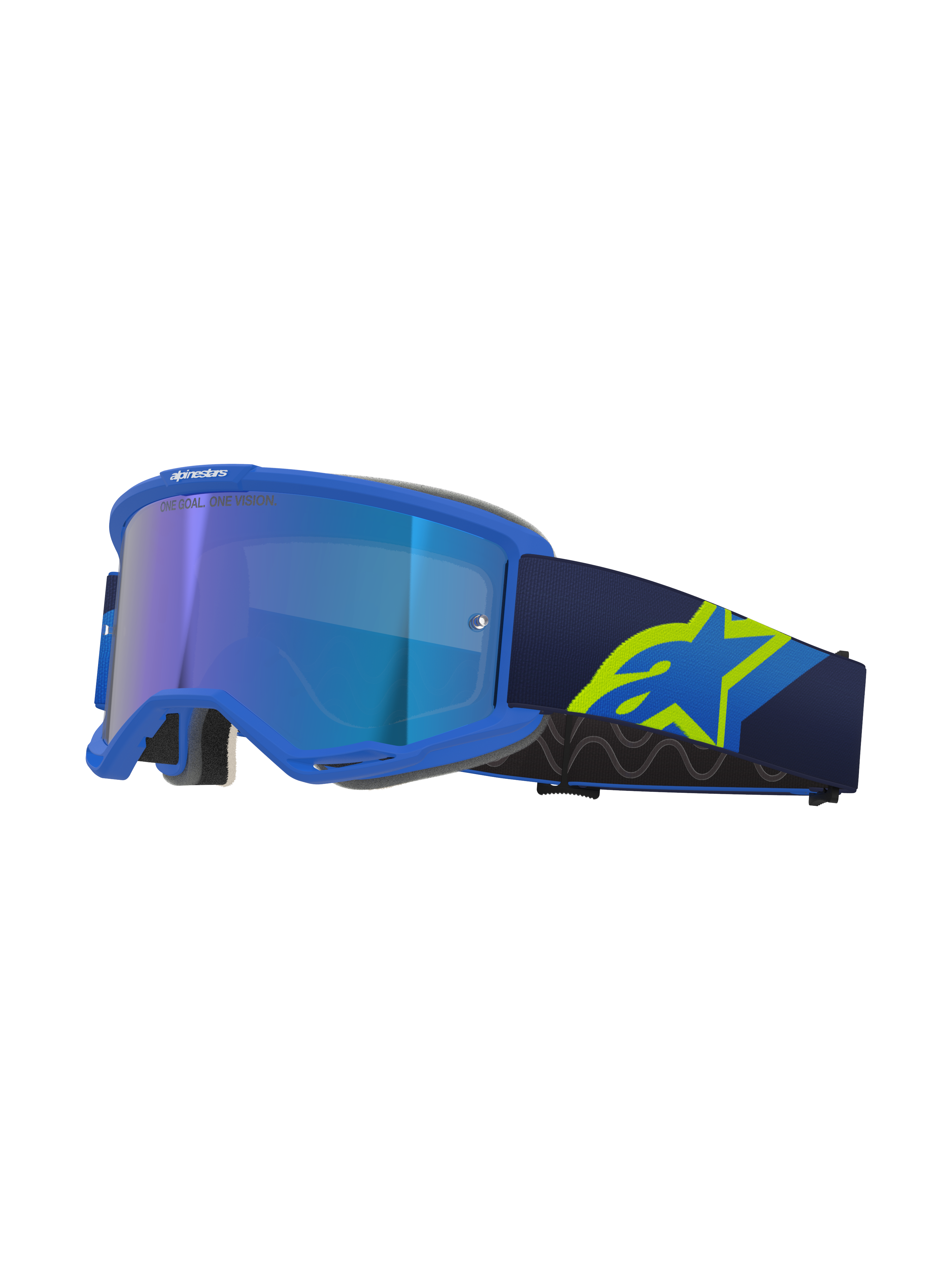 Vision 5 Corp Goggle - Blue Yellow Fluo Mirror Blue