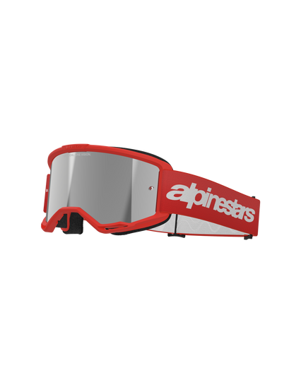 Vision 3 Wordmark - Motocross Goggles (Red)