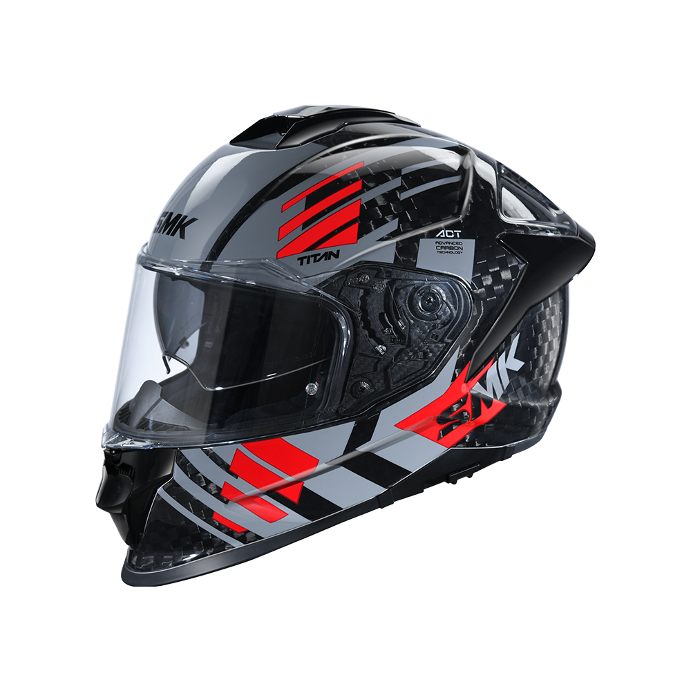 Titan Carbon T-Race GL263 - Motorcycle Riding Helmet (Black)