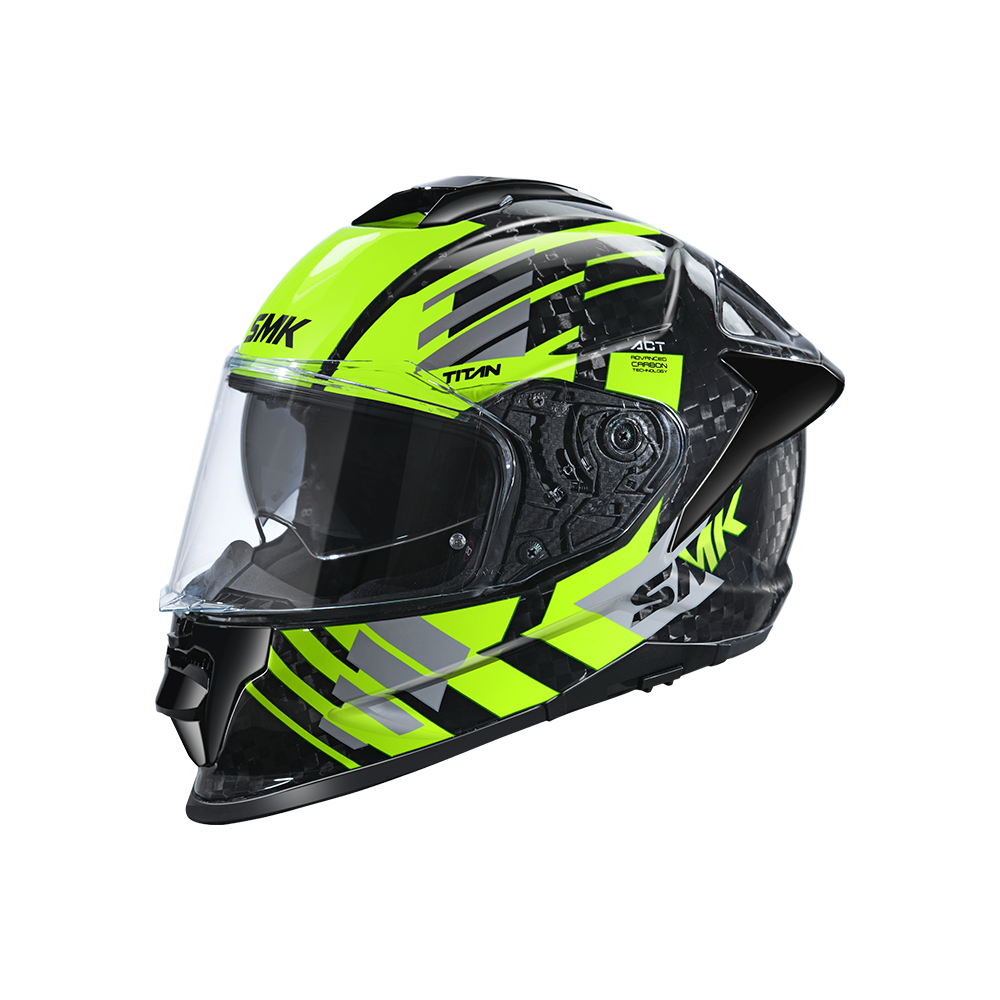 Titan Carbon T-Race GL246 - Motorcycle Riding Helmet (Black)