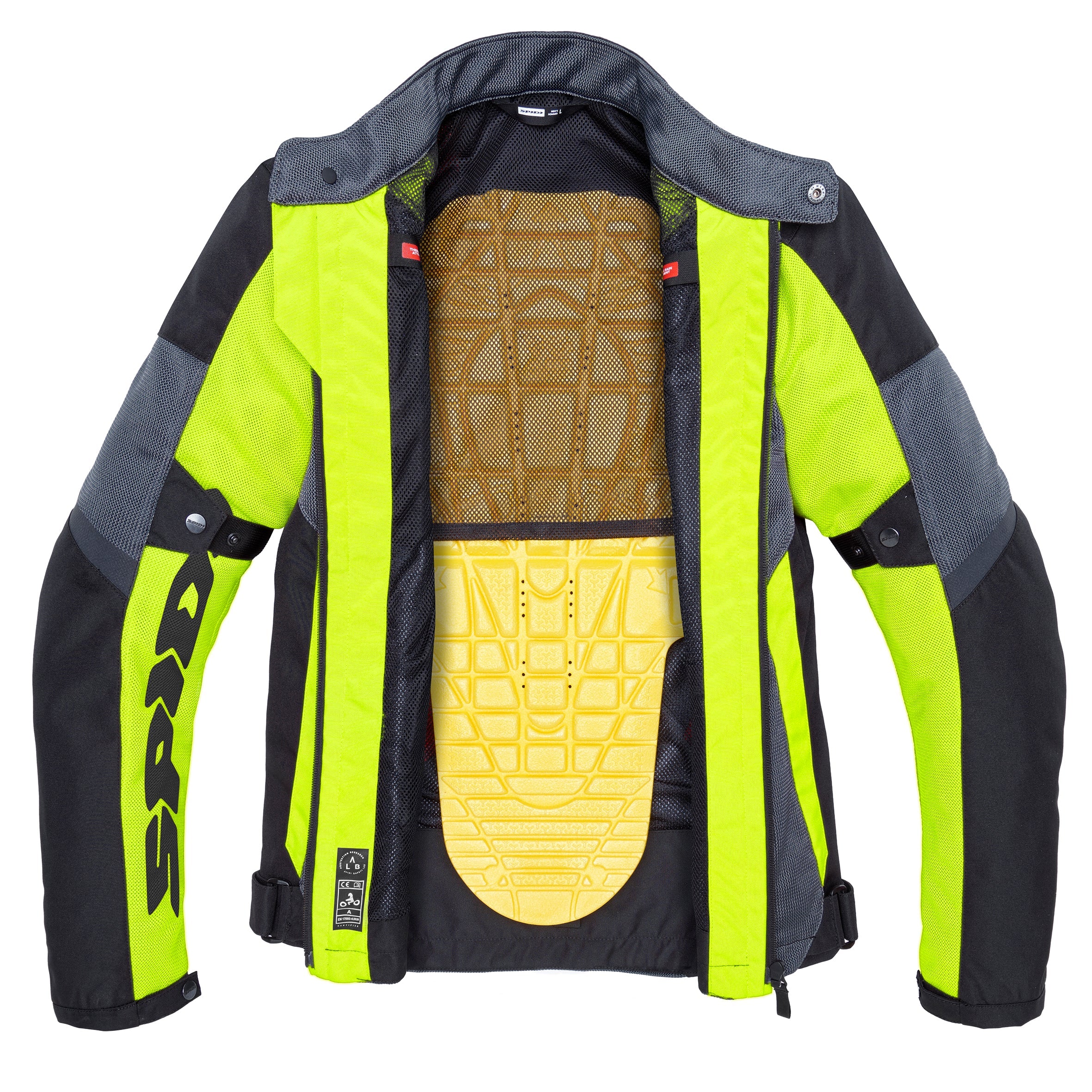Spidi Tek-Net Black/Yellow Mesh Jacket for Summer Rides