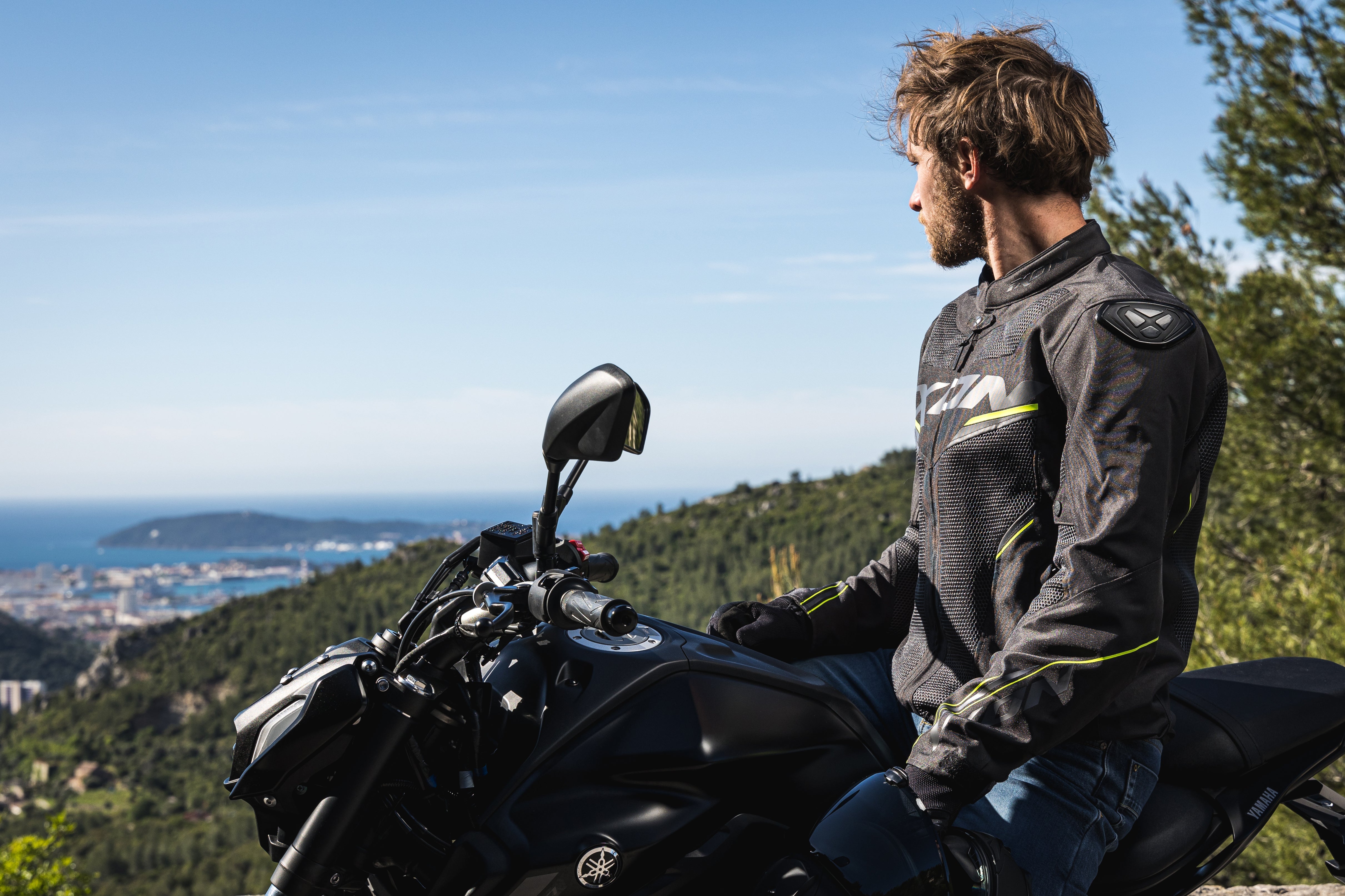 Ixon Draco Anth/Grey/Bright Yellow Motorcycle Jacket – ReiseMoto