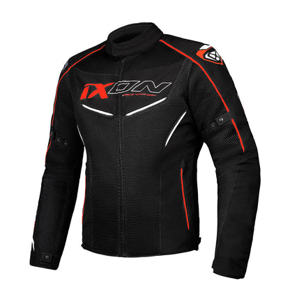 Flicker - All Weather Riding Jacket (Black/White/Red)