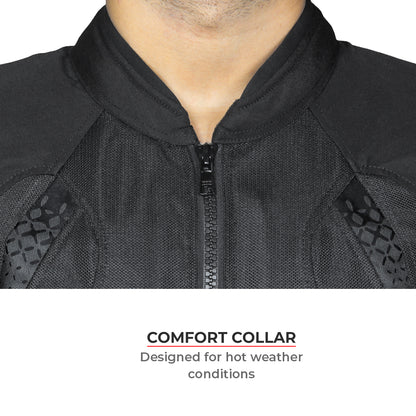 Spencer - Street Mesh Motorcycle Riding Jacket (Red)