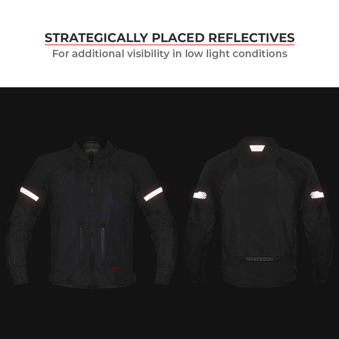 Spencer - Street Mesh Motorcycle Riding Jacket (Red)