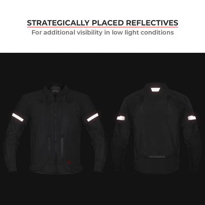 Spencer - Street Mesh Motorcycle Riding Jacket (Red)