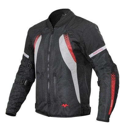 Spencer - Street Mesh Motorcycle Riding Jacket (Red)