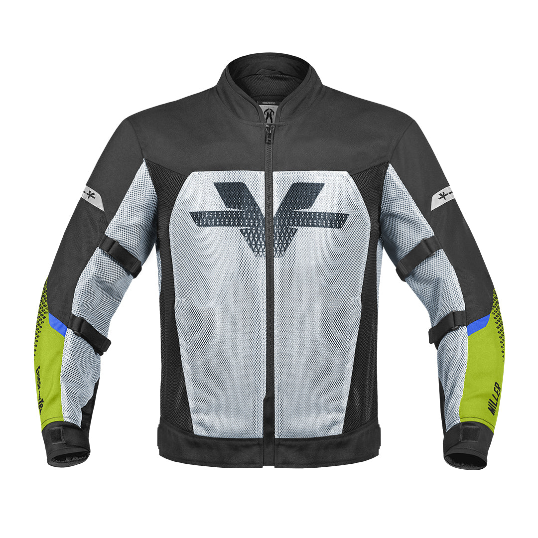 Miller - CE Certified Motorcycle Riding Jacket (Fluorescent Green)