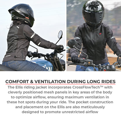 Ellis - CE Certified Women's Riding Jacket (Green)