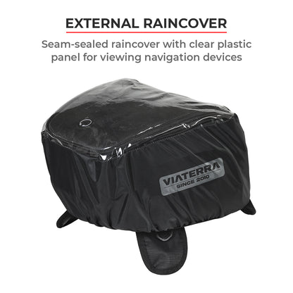 Oxus - 13L - Magnetic Tank Bag with Rain Cover (Black)