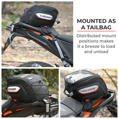 Oxus - 13L - Magnetic Tank Bag with Rain Cover (Black)
