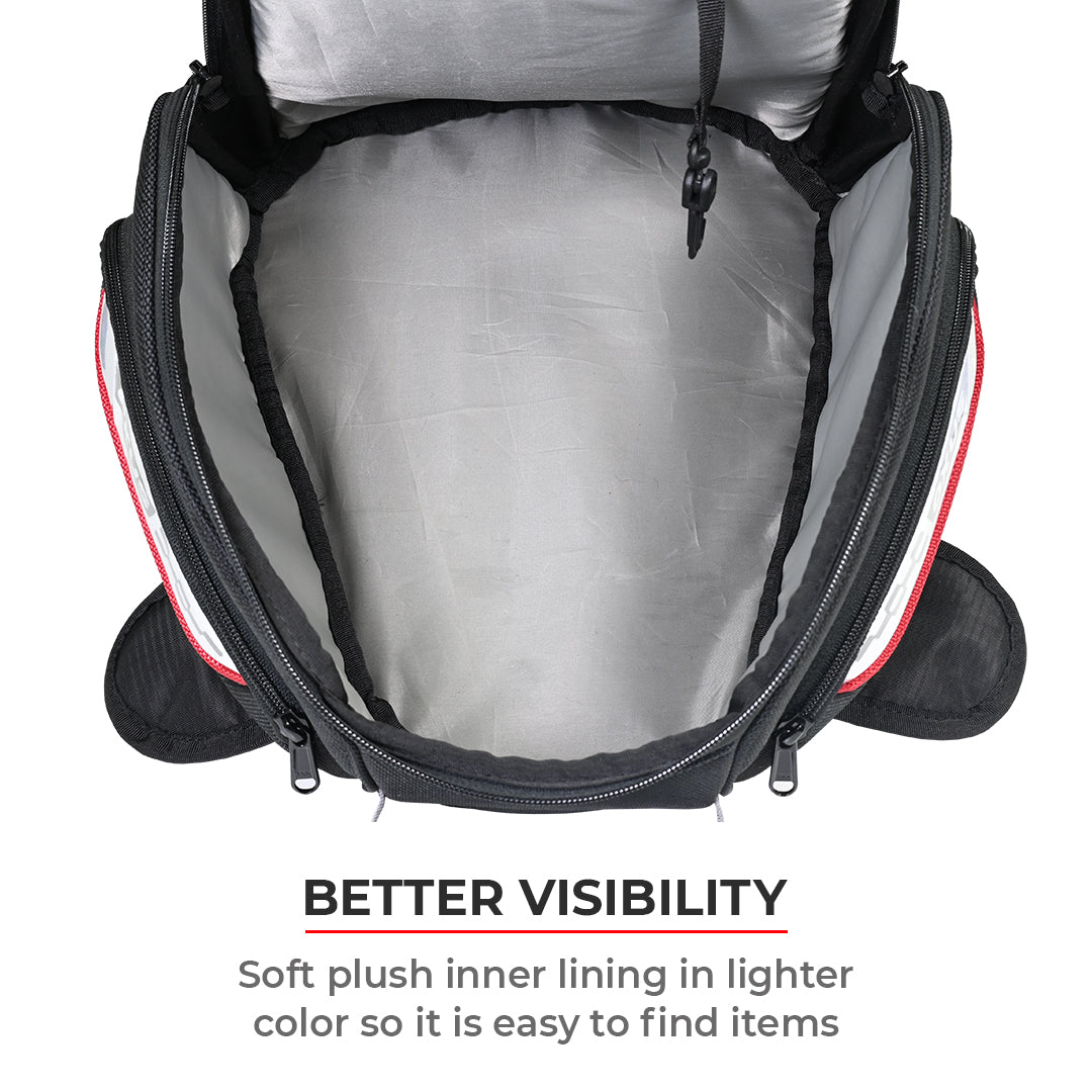 Oxus - 13L - Magnetic Tank Bag with Rain Cover (Black)