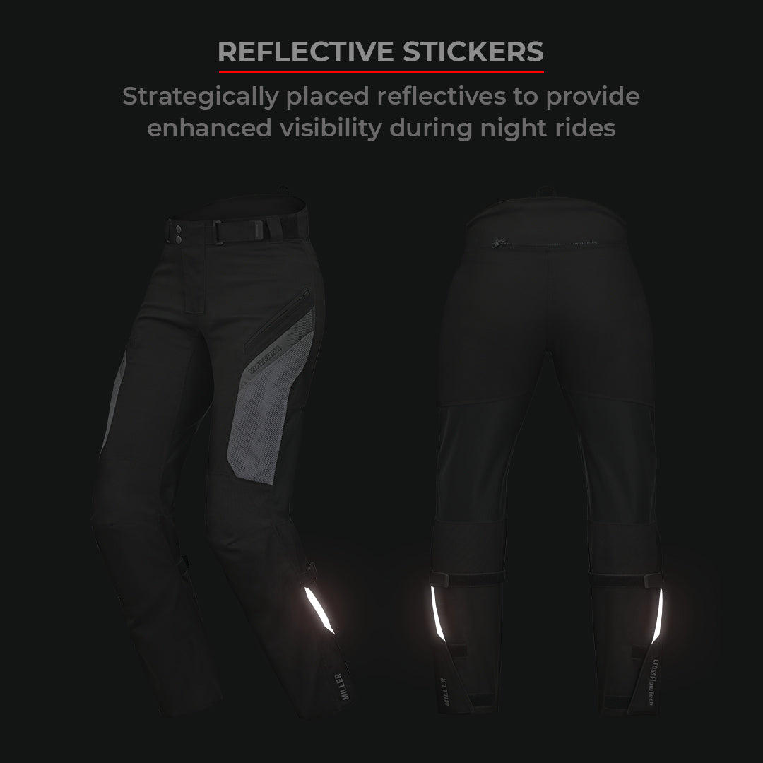 Miller - Street Mesh Riding Pants with Liners (Black)