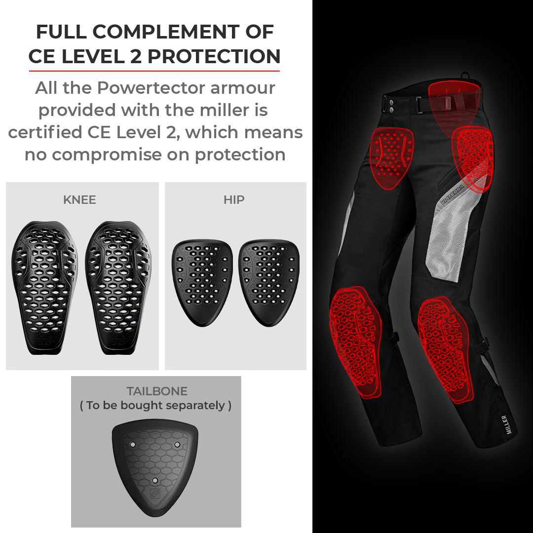 Miller - Street Mesh Riding Pants with Liners (Black)