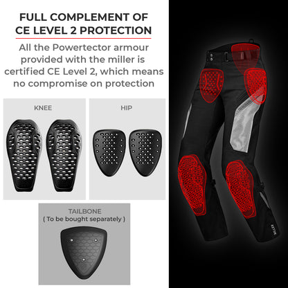 Miller - Street Mesh Riding Pants with Liners (Black)