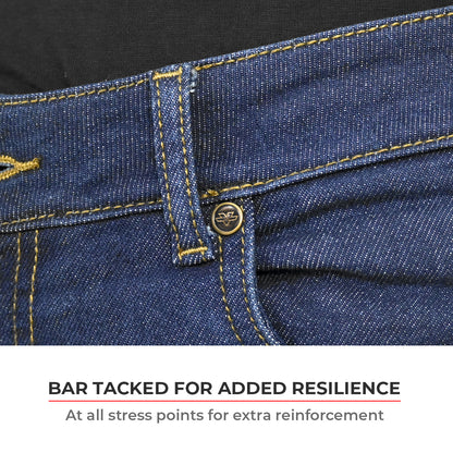 Augusta - Women's Armoured Motorcycle Riding Jeans (Black/Blue)