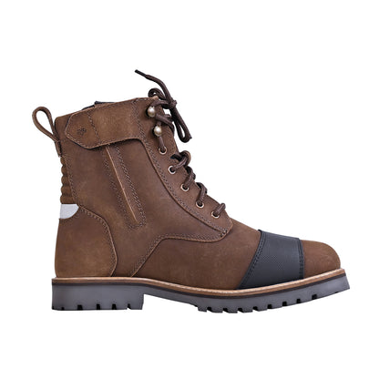 Bronson - Retro Style Motorcycle Riding Boots (Brown)