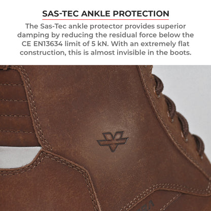 Bronson - Retro Style Motorcycle Riding Boots (Brown)