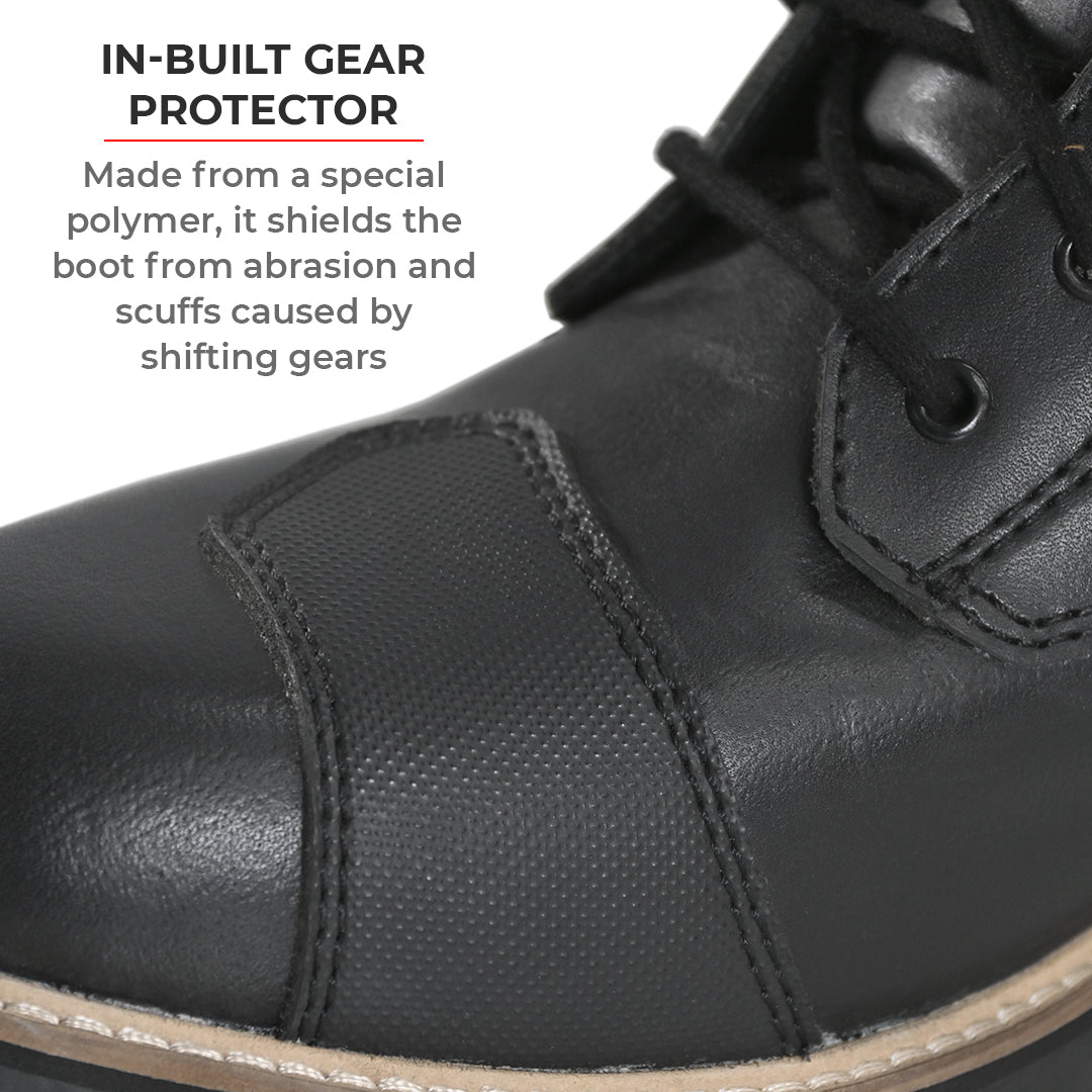 Bronson - Retro Style Motorcycle Riding Boots (Black)