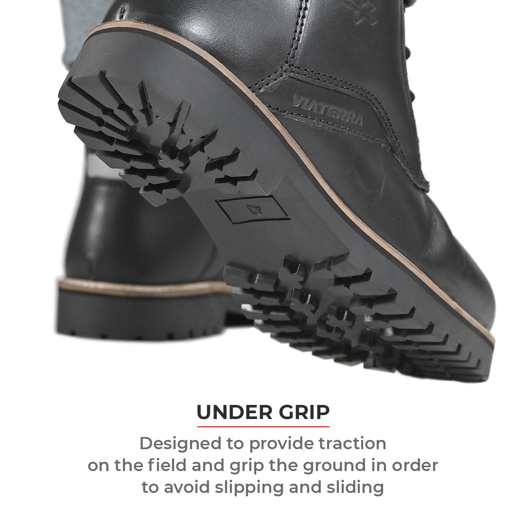 Bronson - Retro Style Motorcycle Riding Boots (Black)
