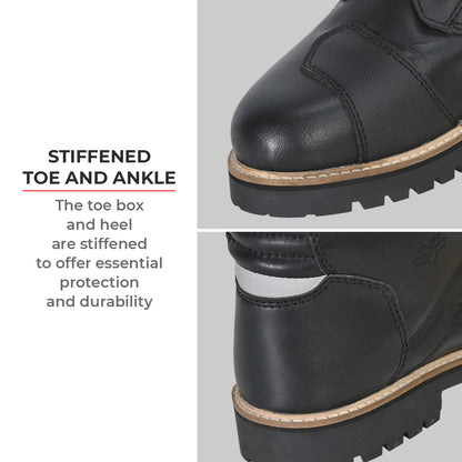 Bronson - Retro Style Motorcycle Riding Boots (Black)