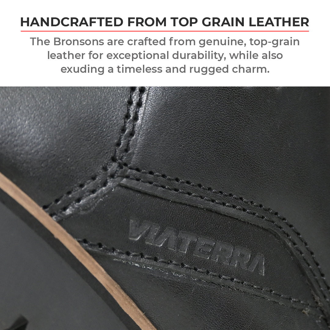 Bronson - Retro Style Motorcycle Riding Boots (Black)