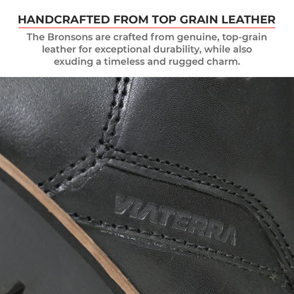 Bronson - Retro Style Motorcycle Riding Boots (Black)