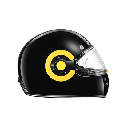 Retro Solid - Motorcycle Riding Helmet (Gloss Black)