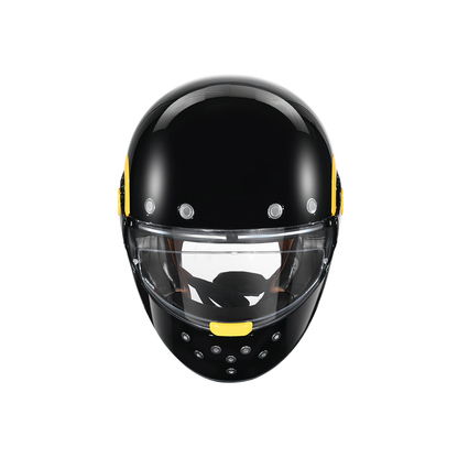 Retro Solid - Motorcycle Riding Helmet (Gloss Black)