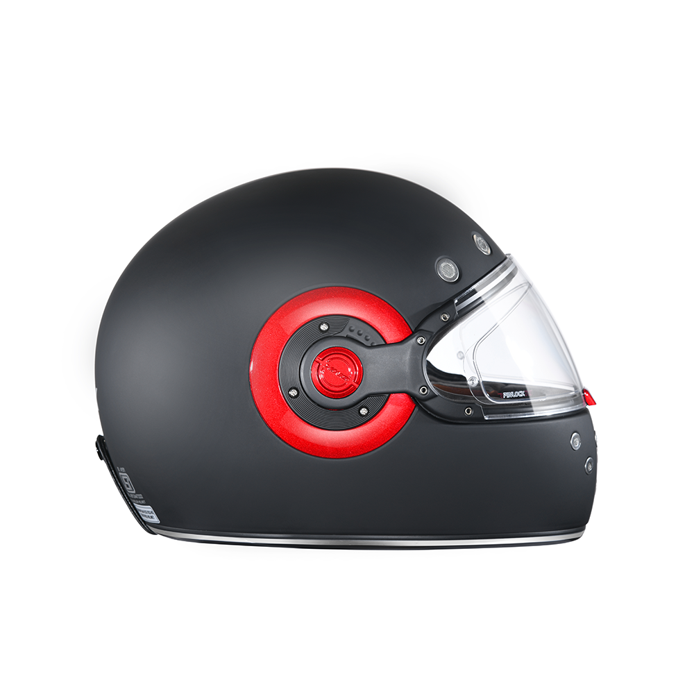 Retro Solid - Motorcycle Riding Helmet (Matt Black)