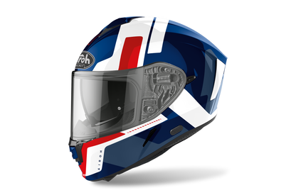 Spark Shogun - Motorcycle Riding Helmet (Gloss Blue/Red)
