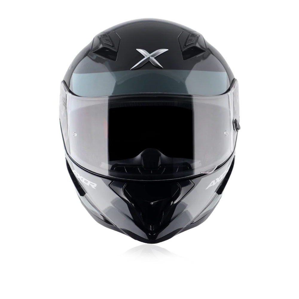 Hunter Turbo - Motorcycle Riding Helmet (Black/Grey)