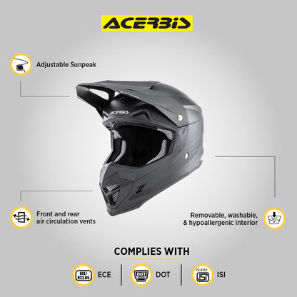 Profile 4 - Motocross Riding Helmet (Gloss Black)