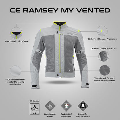 Ramsey My Vented Jacket - Grey/Yellow