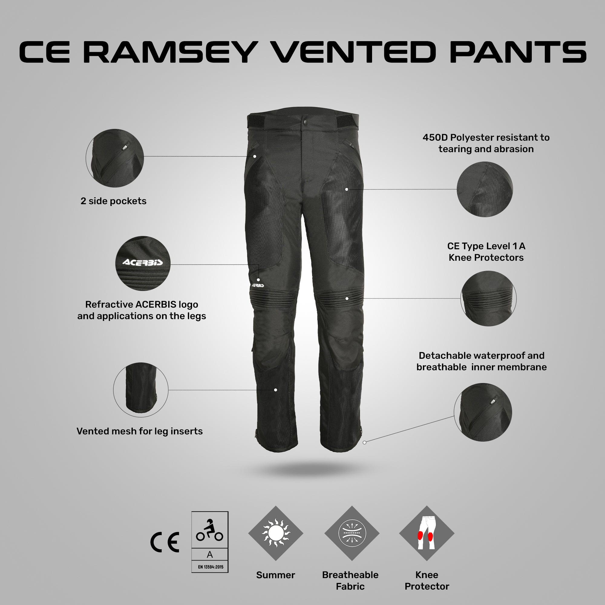 Ramsey Vented - Summer Adventure Touring Pants with Membrane