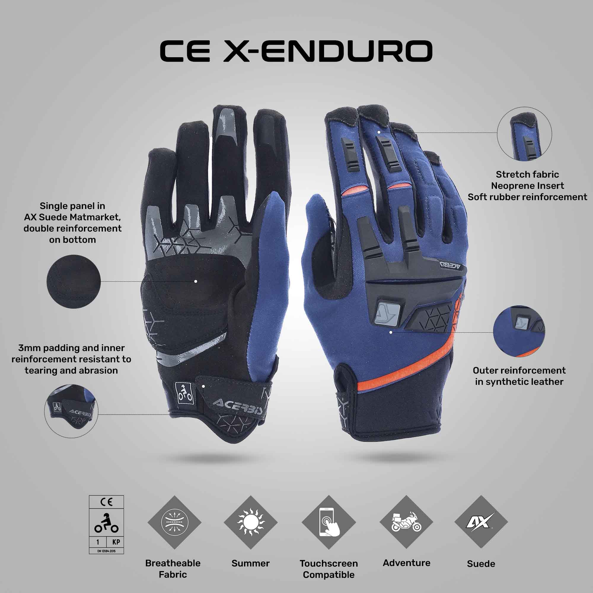 X-Enduro - Motorcycle Riding Gloves – ReiseMoto