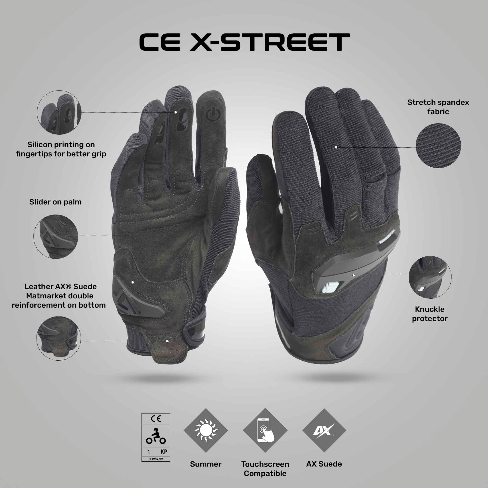 X-Street CE - Urban Riding Gloves – ReiseMoto