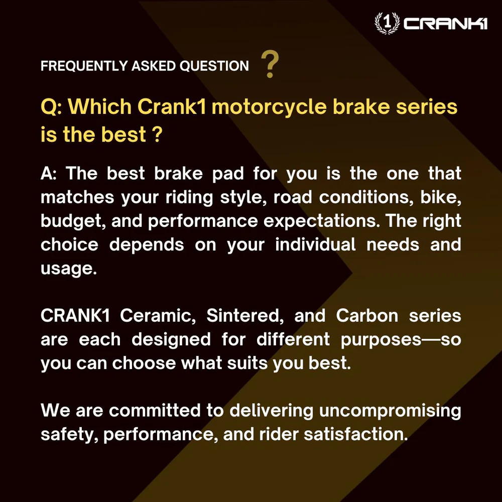 Ceramic Brake Pads For Bajaj Dominar 400 - Front -  CRM479 (1 Set)