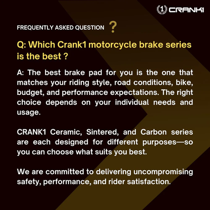 Ceramic Brake Pads For Bajaj Dominar 400 - Front -  CRM479 (1 Set)