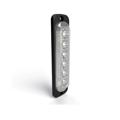 Black housing LED brake light with clear lens and visible bulb rows