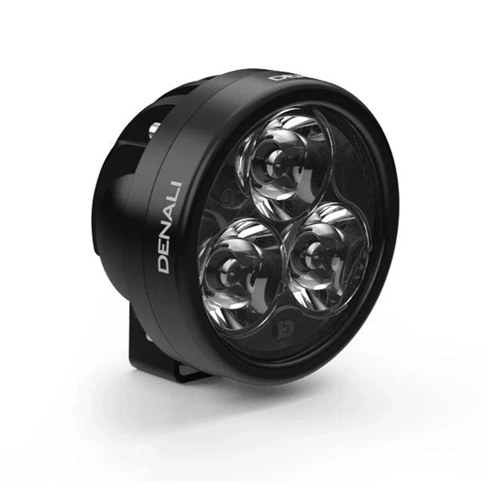 Denali black D3 LED light pod with four chrome LED lenses