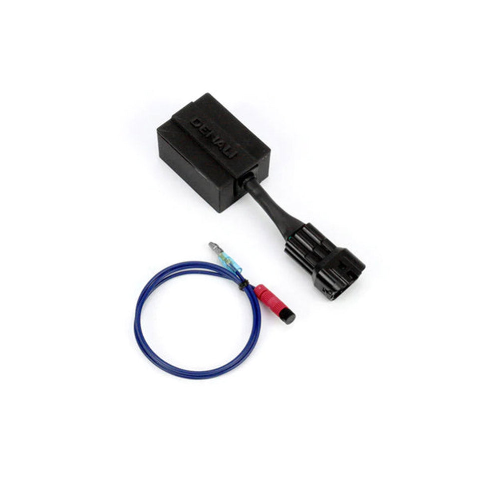 Denali wiring harness with blue/black leads and plug connector for driving light pods
