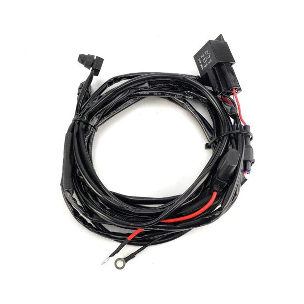 Black standard wiring harness kit with multiple connectors and wiring leads